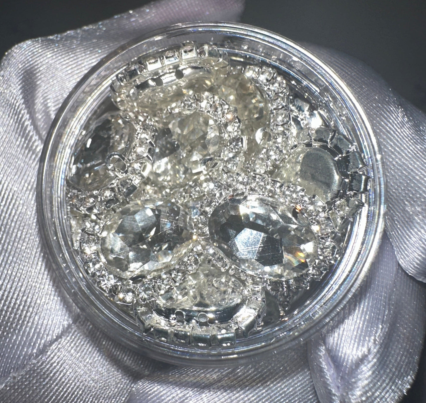 Silver Rectangle Rhinestones