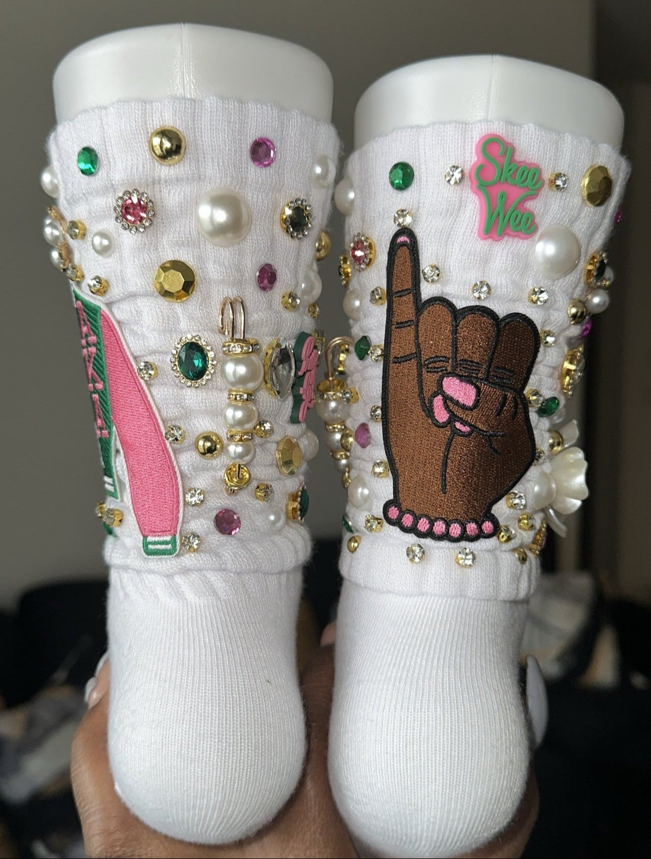 Sorority Charm Socks W/Deim