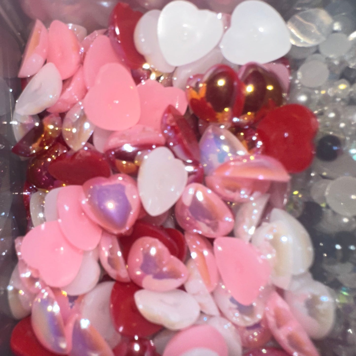 Iridescent Heart Rhinestones