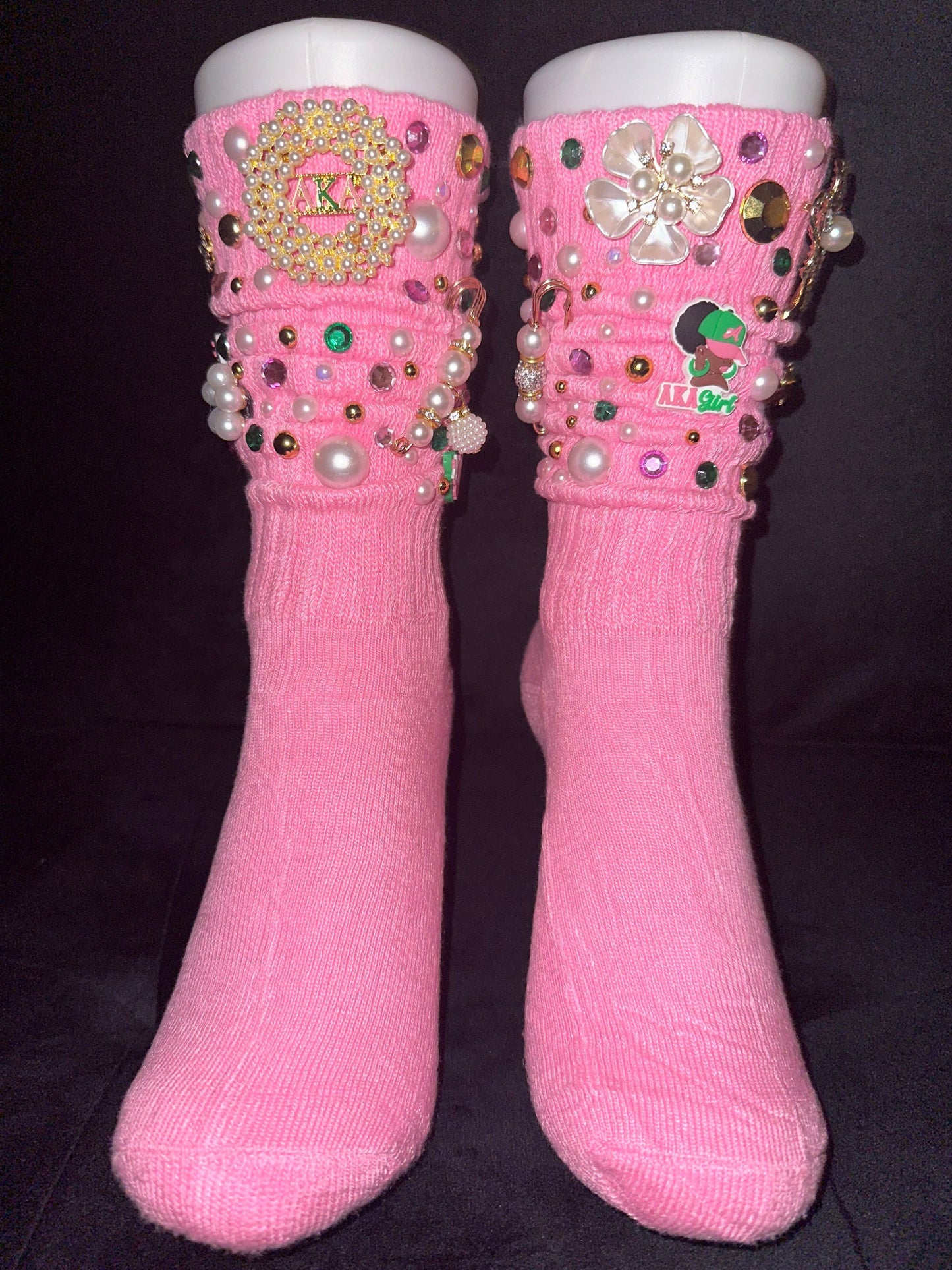 Sorority Charm Socks W/Deim