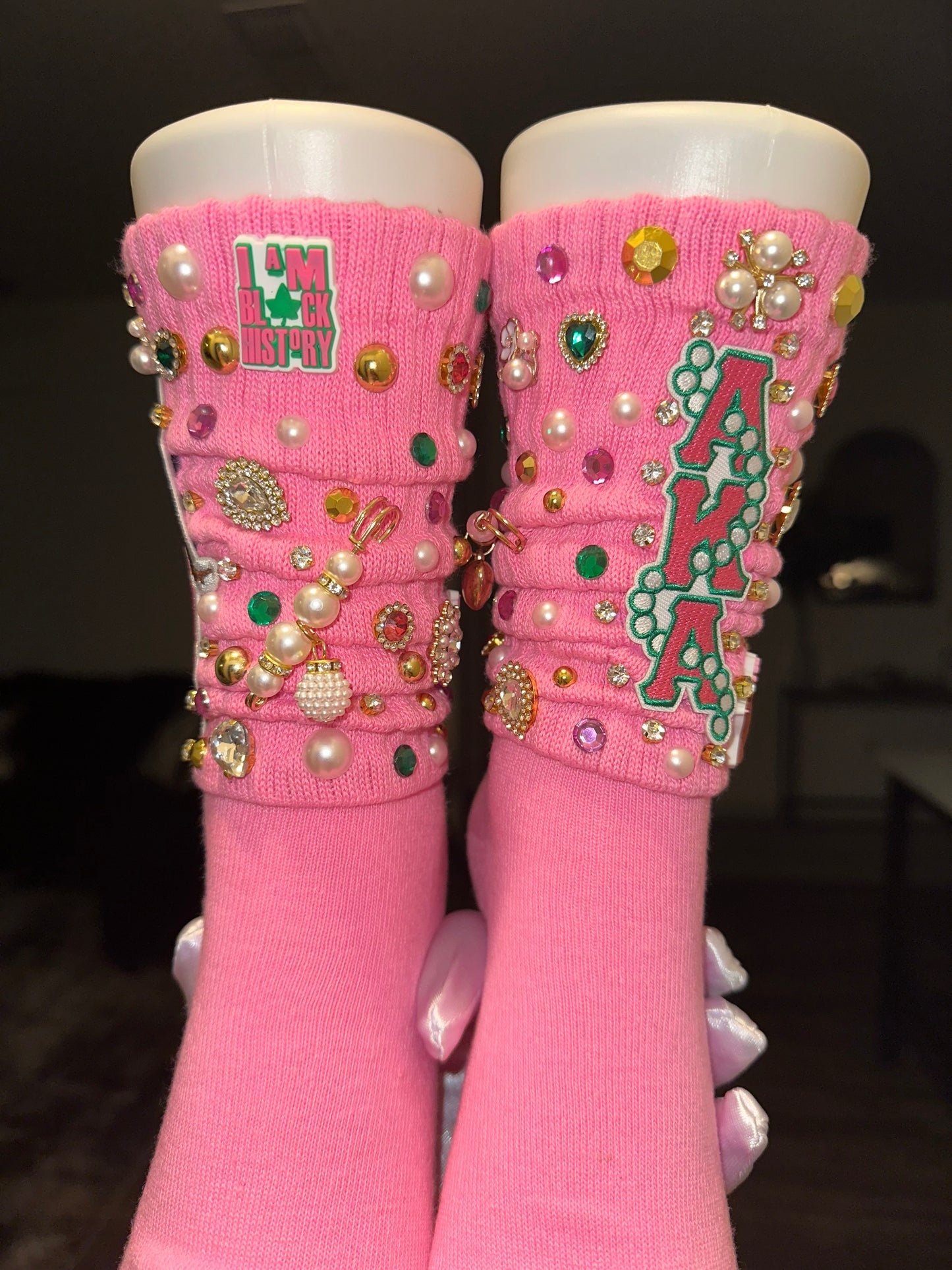 Sorority Charm Socks W/Deim