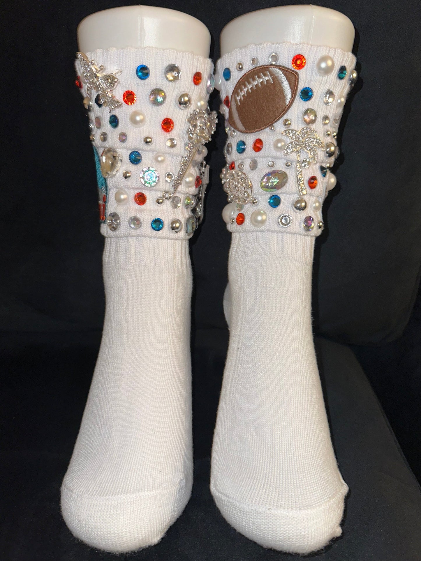 NFL Charm Socks W/Denim