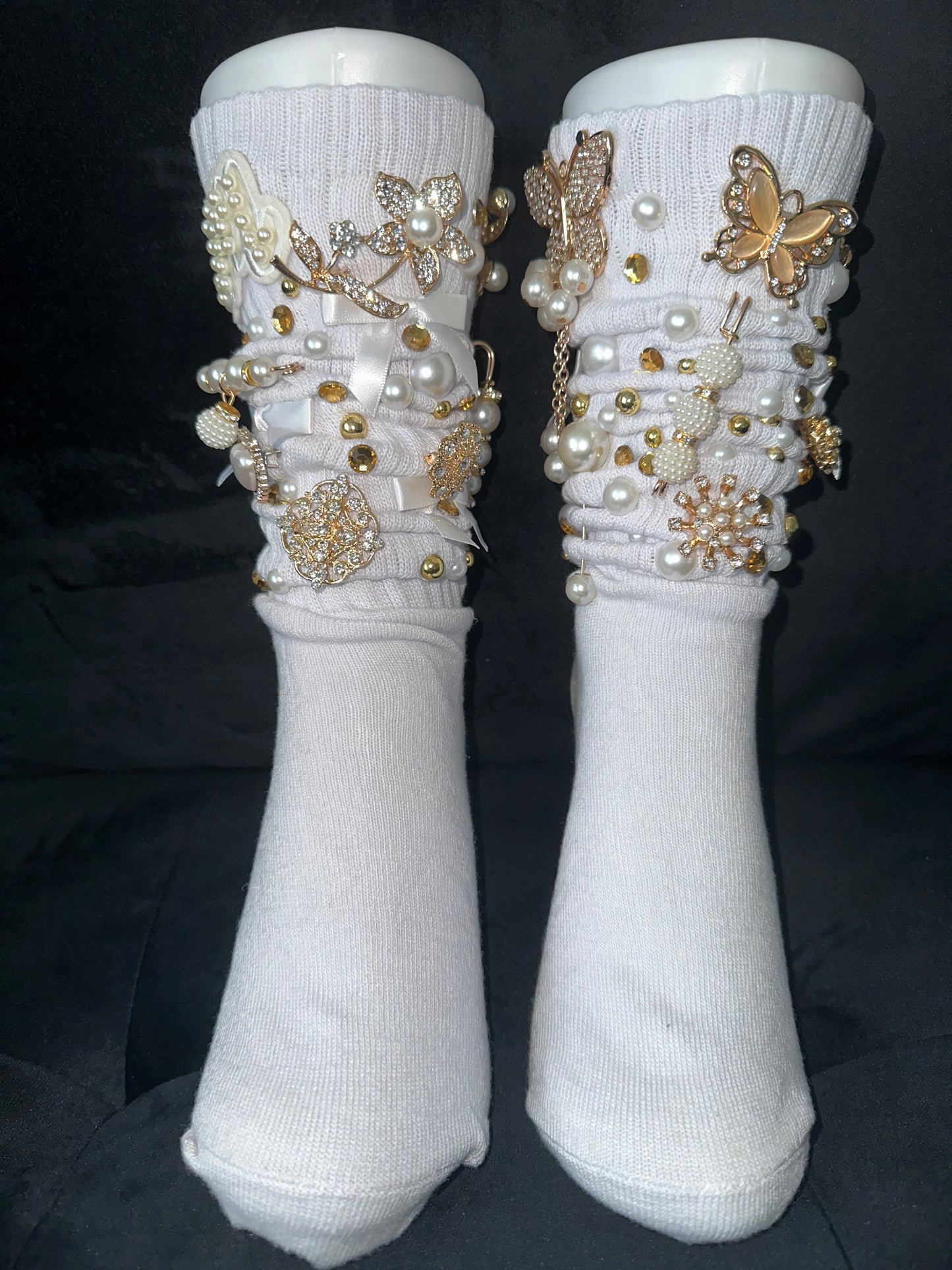 Charm Socks ~ Glam White