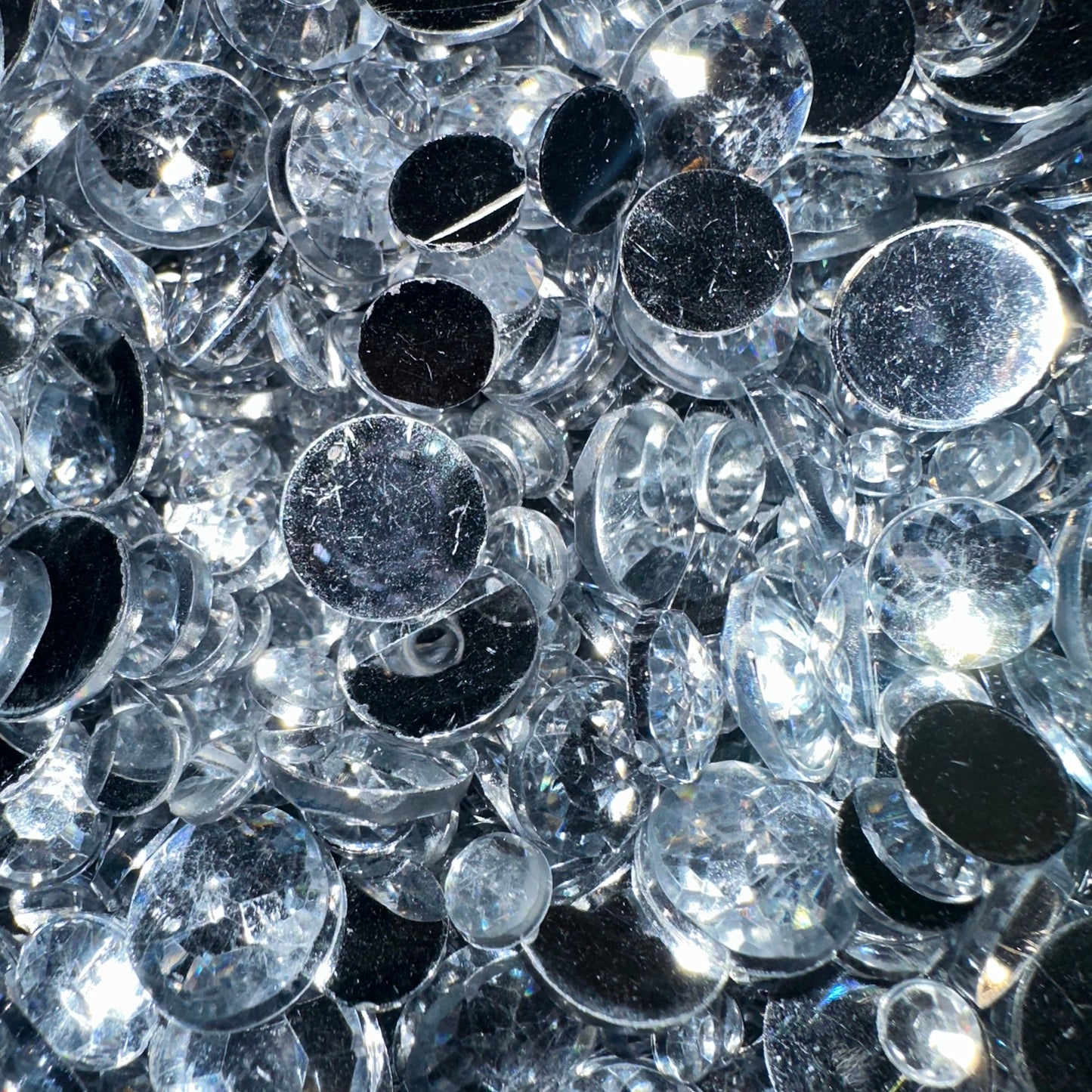 Clear Round Glass Rhinestones
