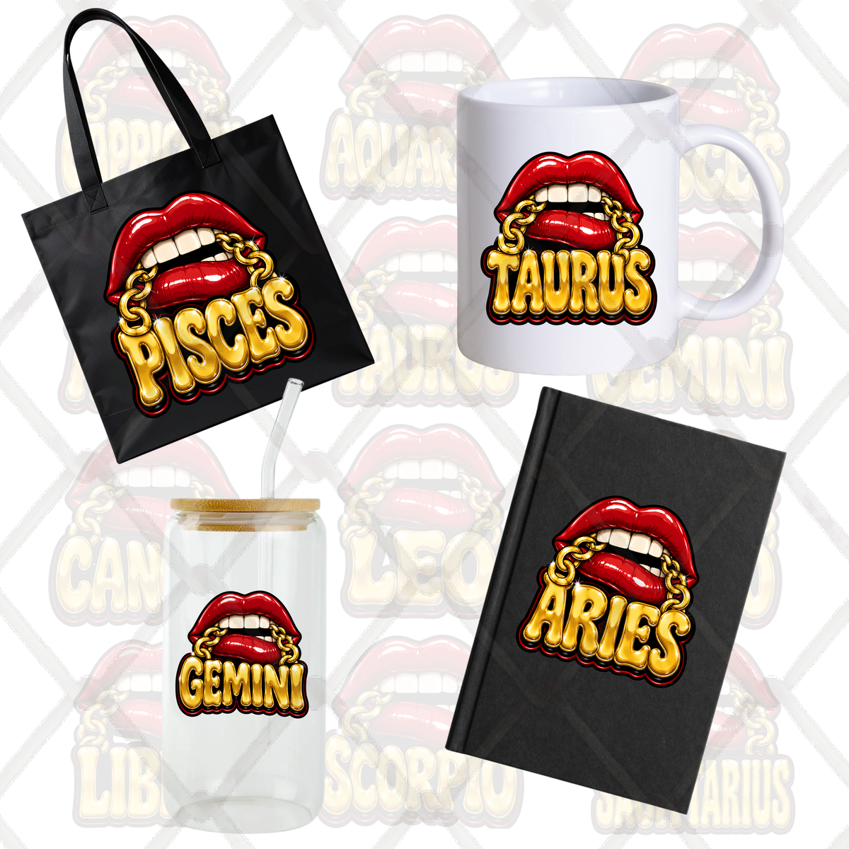 12 Zodiac PNG Bundle