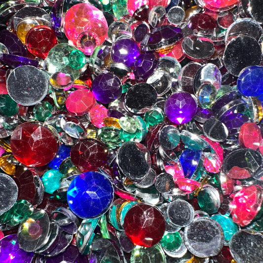 Mixed Round Glass Rhinestones