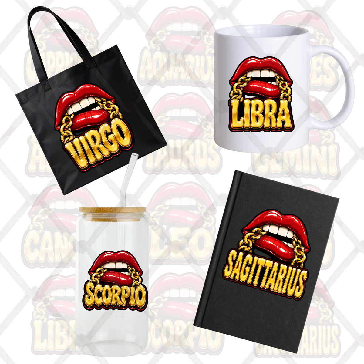 12 Zodiac PNG Bundle