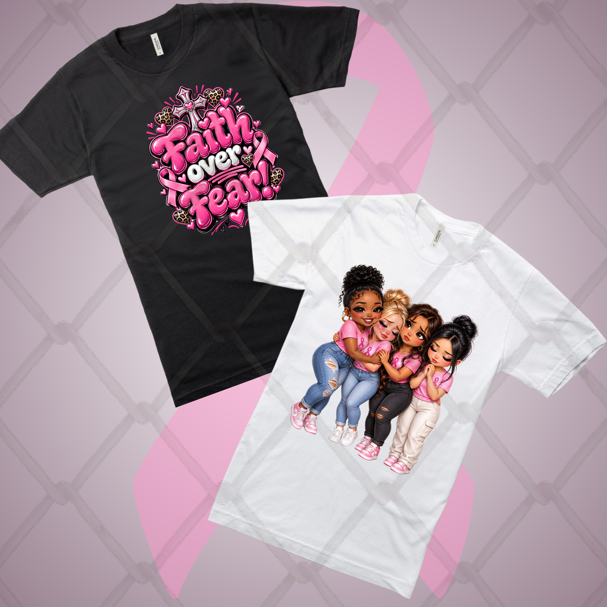 Breast Cancer Awareness | Pink Ribbon PNG 19 Bundle
