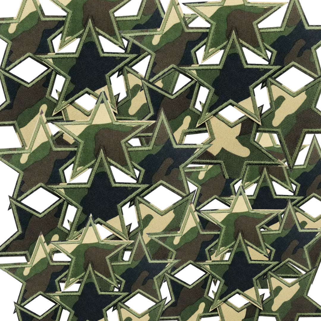 Camouflage Star Patches