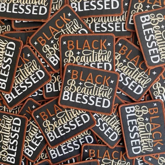Black Beautiful Blessed Patch