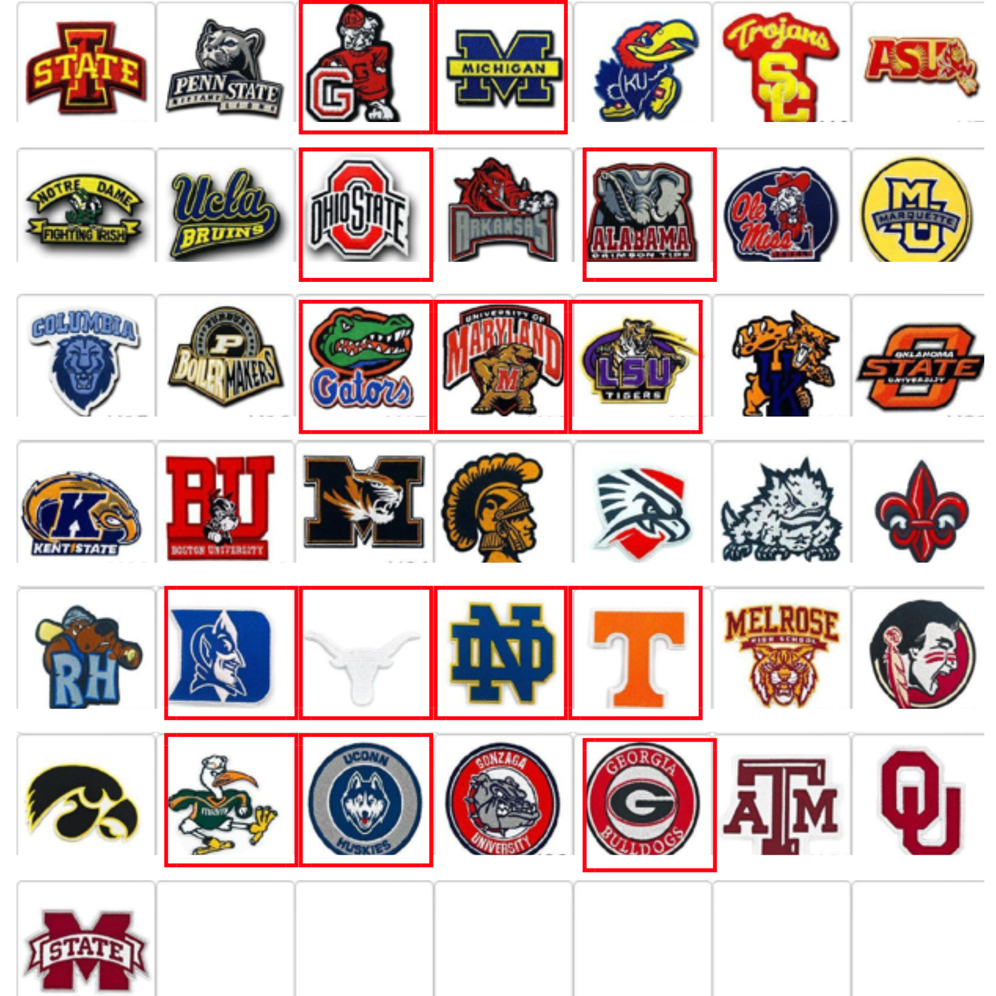 College & University Patches Patches **SUBSCRIBERS EXCLUSIVE**