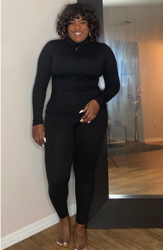 BASIC Turtleneck Set Plus Size