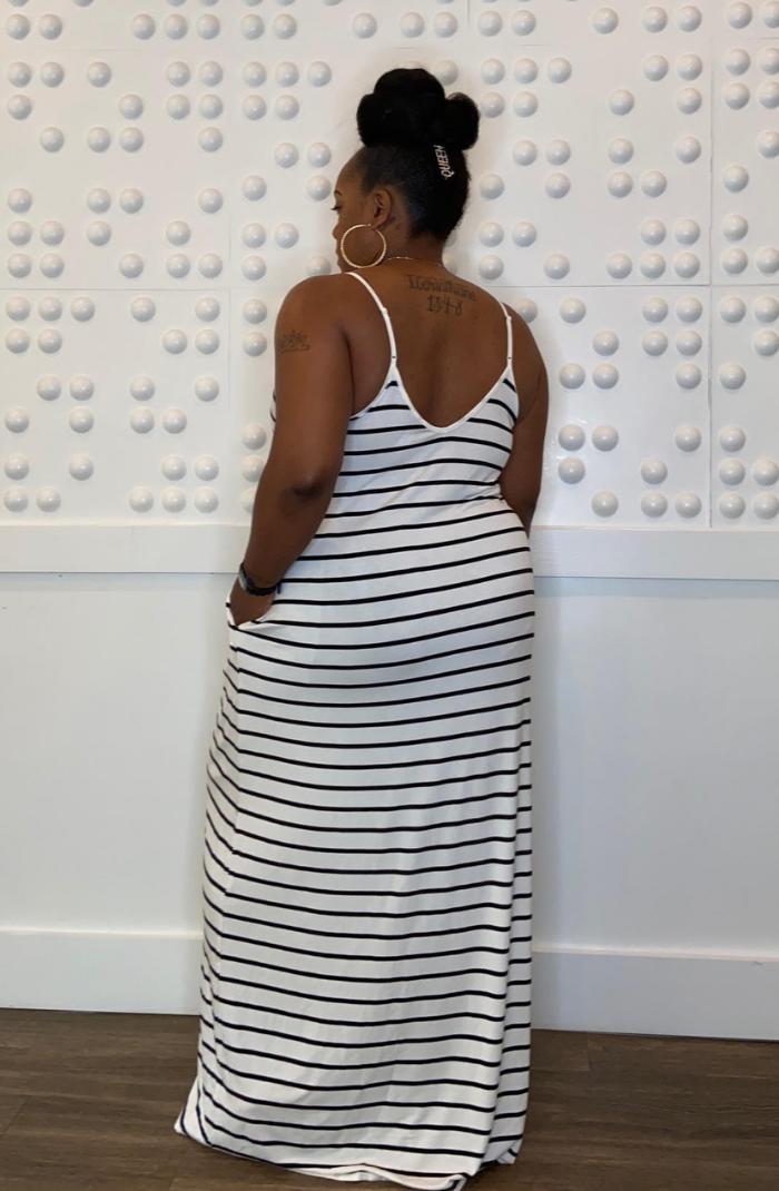 MARIE Maxi Dress w/Stripes