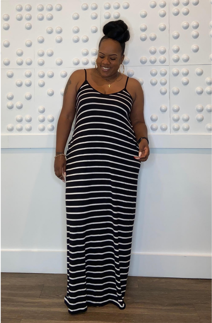 MARIE Maxi Dress w/Stripes