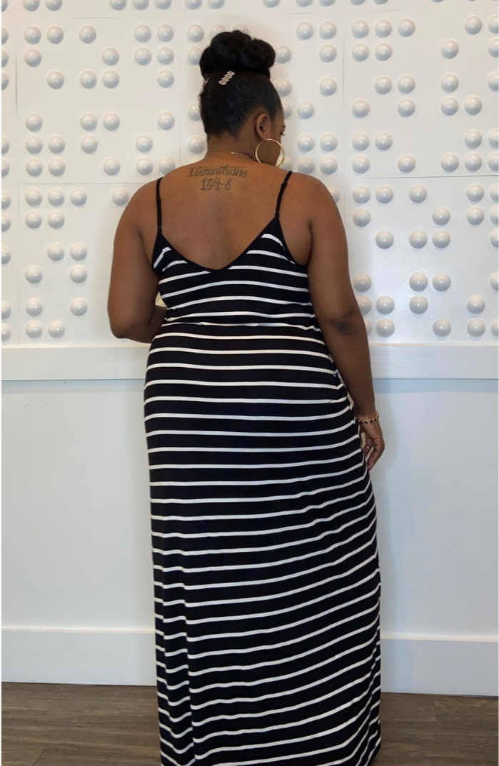 MARIE Maxi Dress w/Stripes