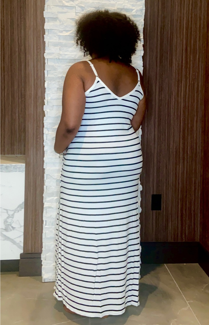 MARIE Maxi Dress w/Stripes+